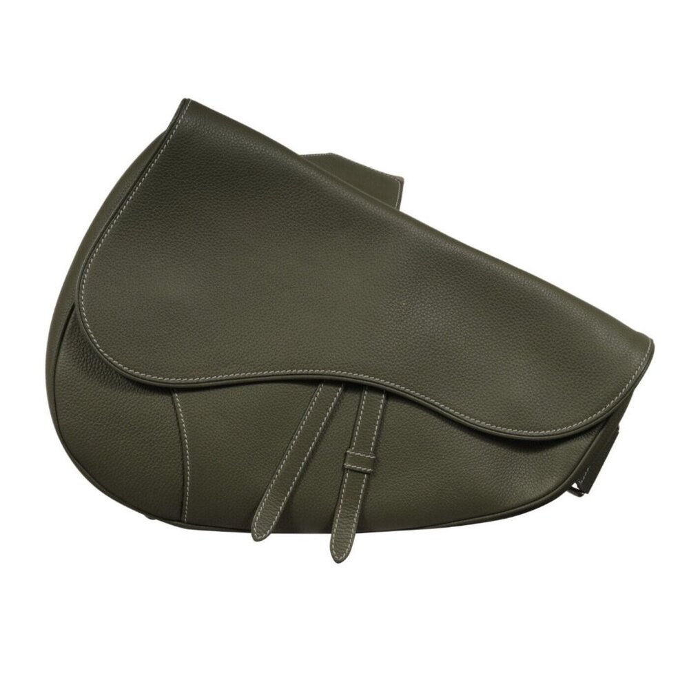 Dior Saddle Bag Green Leather Cargo Crossbody Travel Shoulder Alyx Messenger